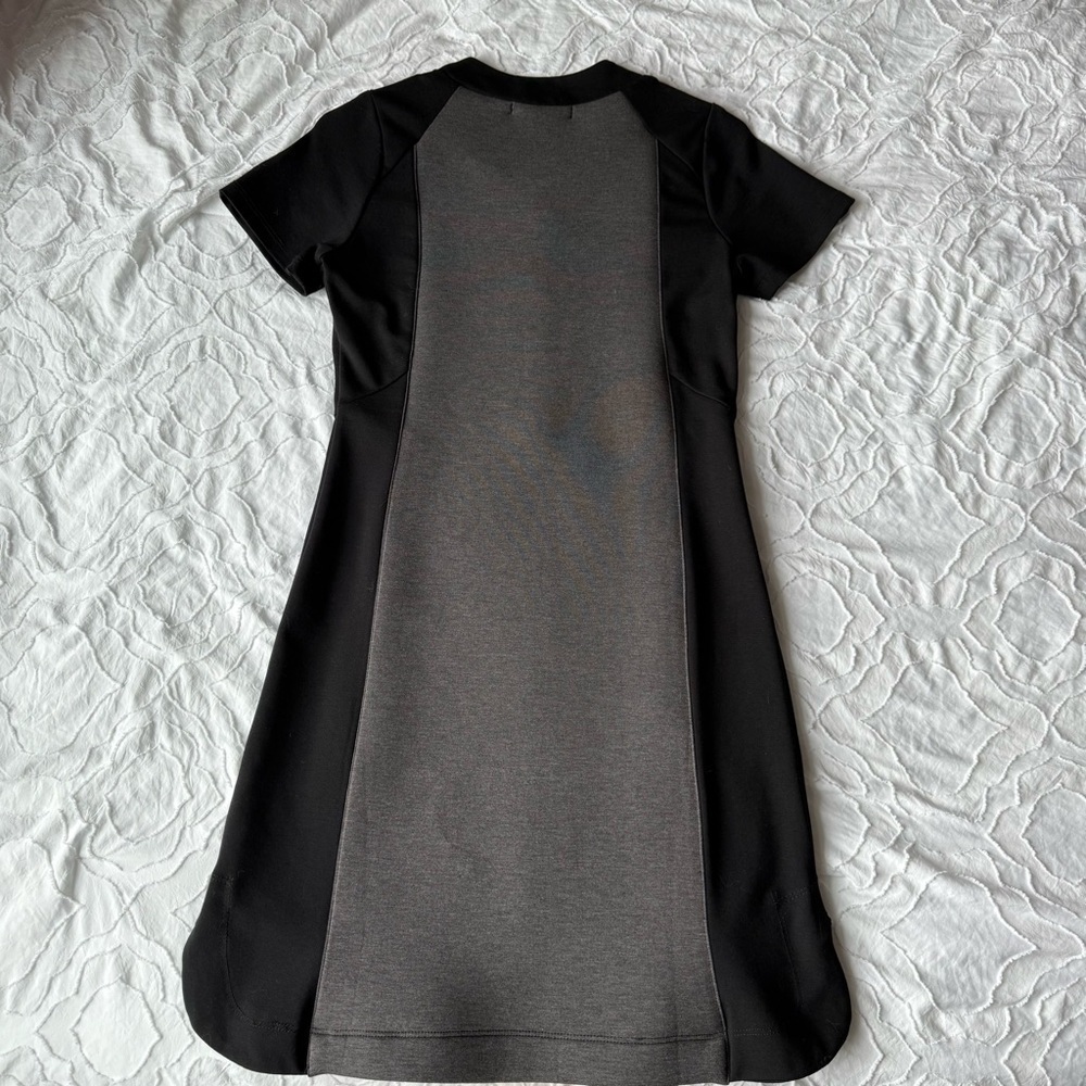 Harlowe & Graham Black Sheath Midi Dress Zipper Short Sleep - Picture 6 of 8